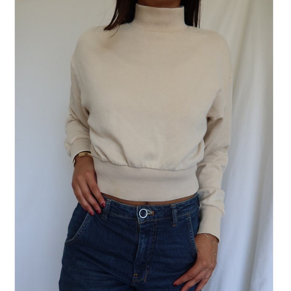 Forever 21 cream mock neck